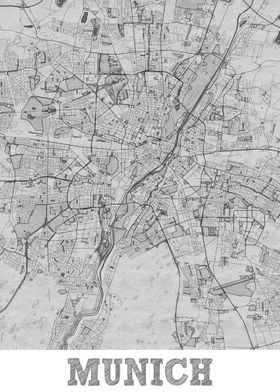 Munich Germany City Map