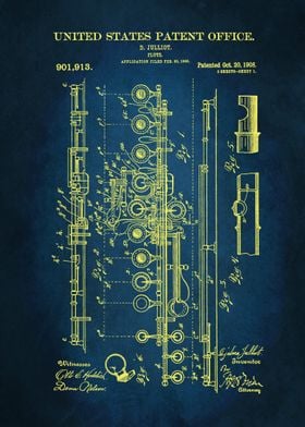 9 1908 Flute Patent