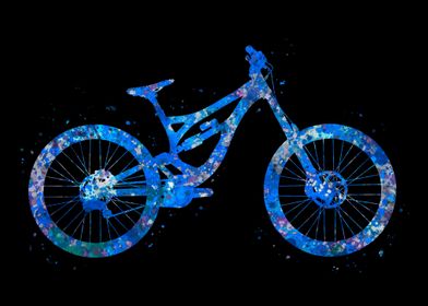 Downhill bike blue