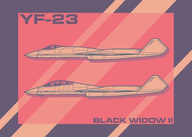YF23 Black Widow Poster