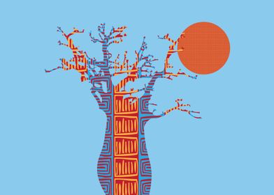Baobab tree of Life Sunset