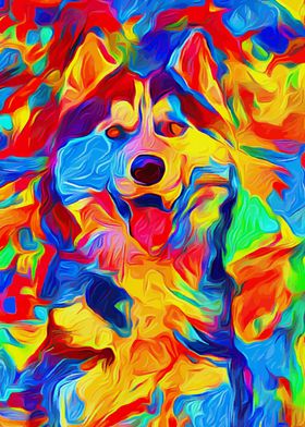 Husky Colorful