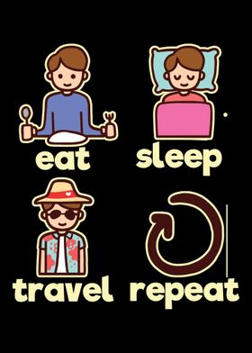 Eat Sleep Travel Repeat Tr