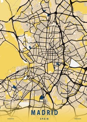 Madrid Spain City Map