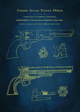 4 1850 Colt Revolver Pate