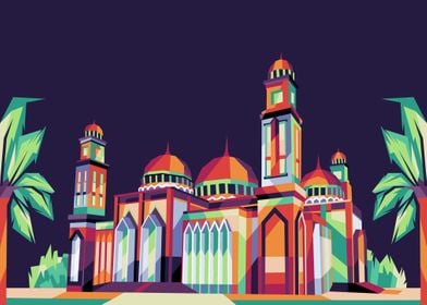 Mosque in Beautiful Colors