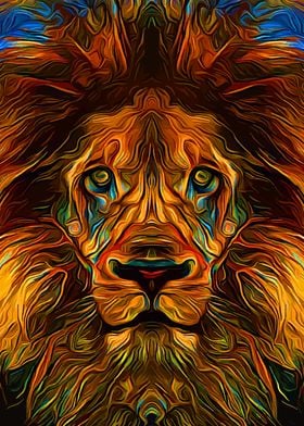 Lion Abstract