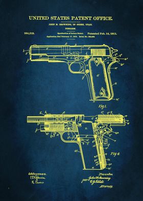 1 Colt 1911 Firearm Paten