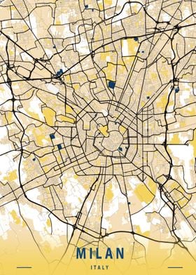 Milan Italy City Map