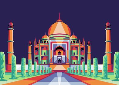 Taj Mahal India in WPAP