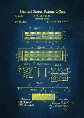 13 Cribbage Board Patent