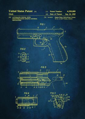 9 Glock Pistol Patent 198