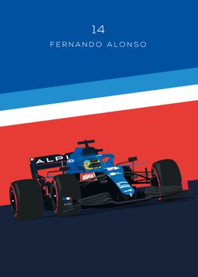 🥇 Alonso Poster World Champion Renault Formula 1