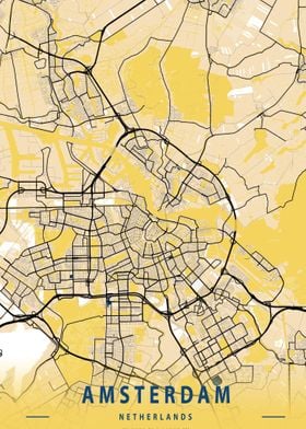 Amsterdam Netherlands Map