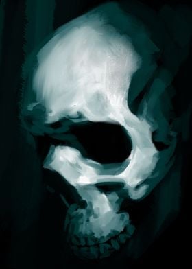 Skull in Blue