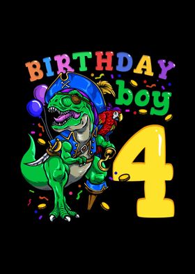 4th Birthday Dino Pirate