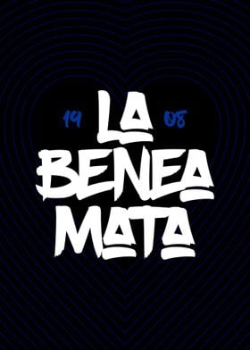 La Benea Mata Text Poster
