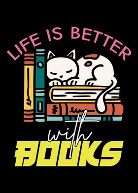 Funny Book Cat Fun Lovers