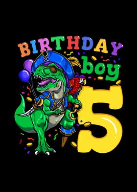 5th Birthday Dino Pirate