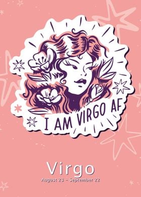 Virgo zodiac sign badge