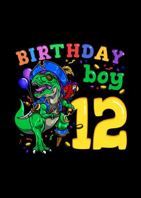 12th Birthday Dino Pirate