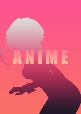 Anime Black  Pink Art