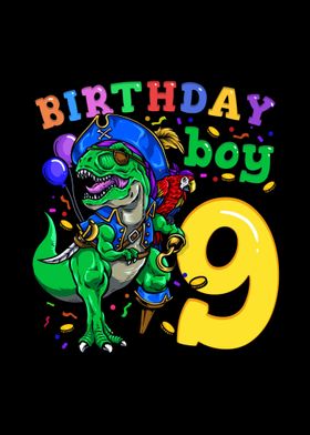 9th Birthday Dino Pirate