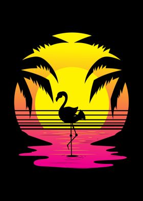 Flamingo Sunset Island