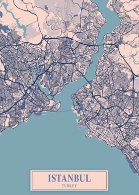 Istanbul Turkey City Map