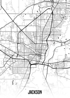 Jackson white map