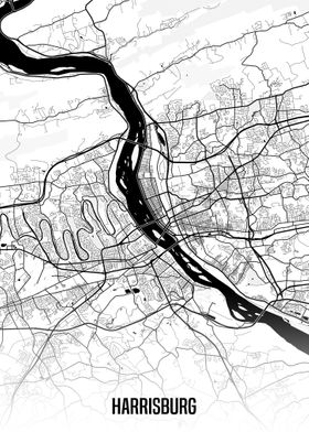 Harrisburg white map