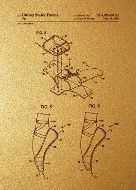 18 Ballet Toe Shoe Patent