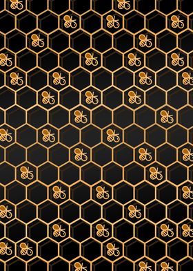 Honeycomb Bee Pattern 2