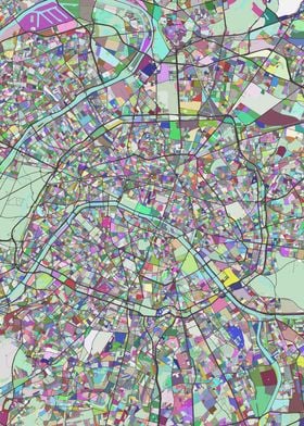 Paris Mosaic Map