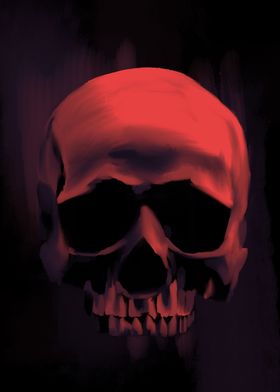 Skull in Red Shade