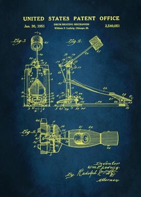 20 Bass Drum Pedal Patent