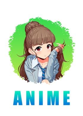 Anime Girl Art In White