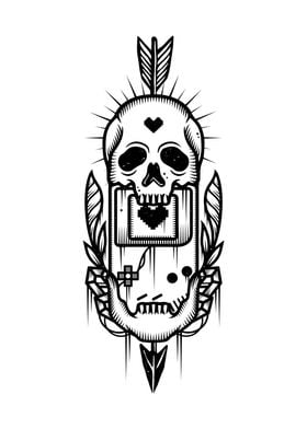 Game Over Tattoo Design