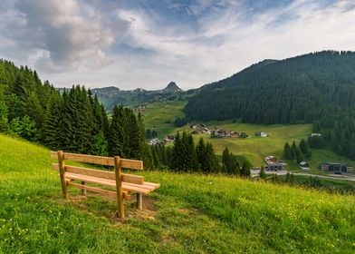 Panorama view in the Alps