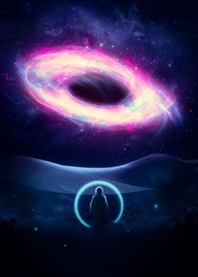 Black Hole Digital Poster