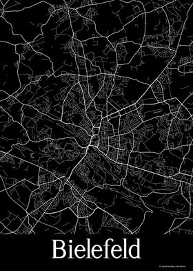 Bielefeld Black Map