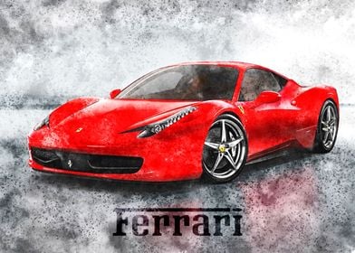 Red Ferrari 458