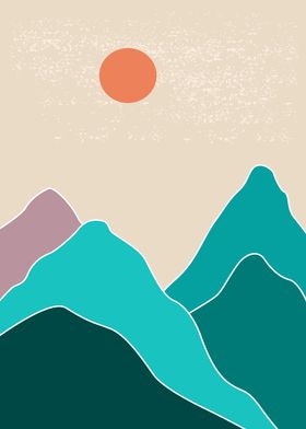 modern landscape poster 