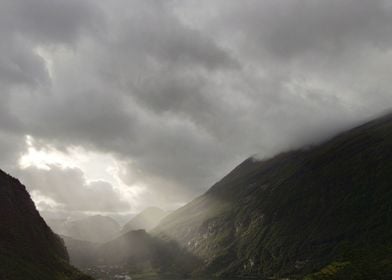 Cloudy Geirangerfjord