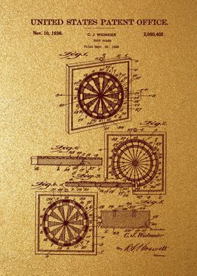 34 Dart Board Patent 1936