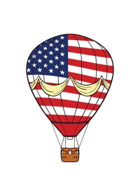 USA Flag Hot Air Balloon