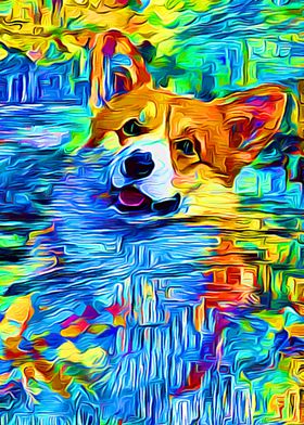 Corgi Painting