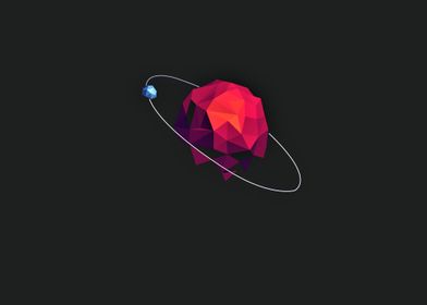 Low Poly Space Planet