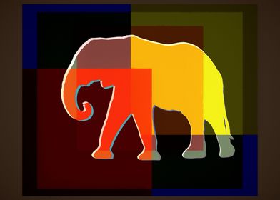Modern Abstract Elephant
