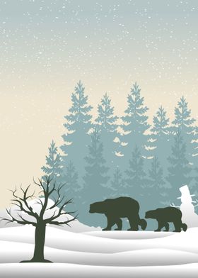 Bears in Winter